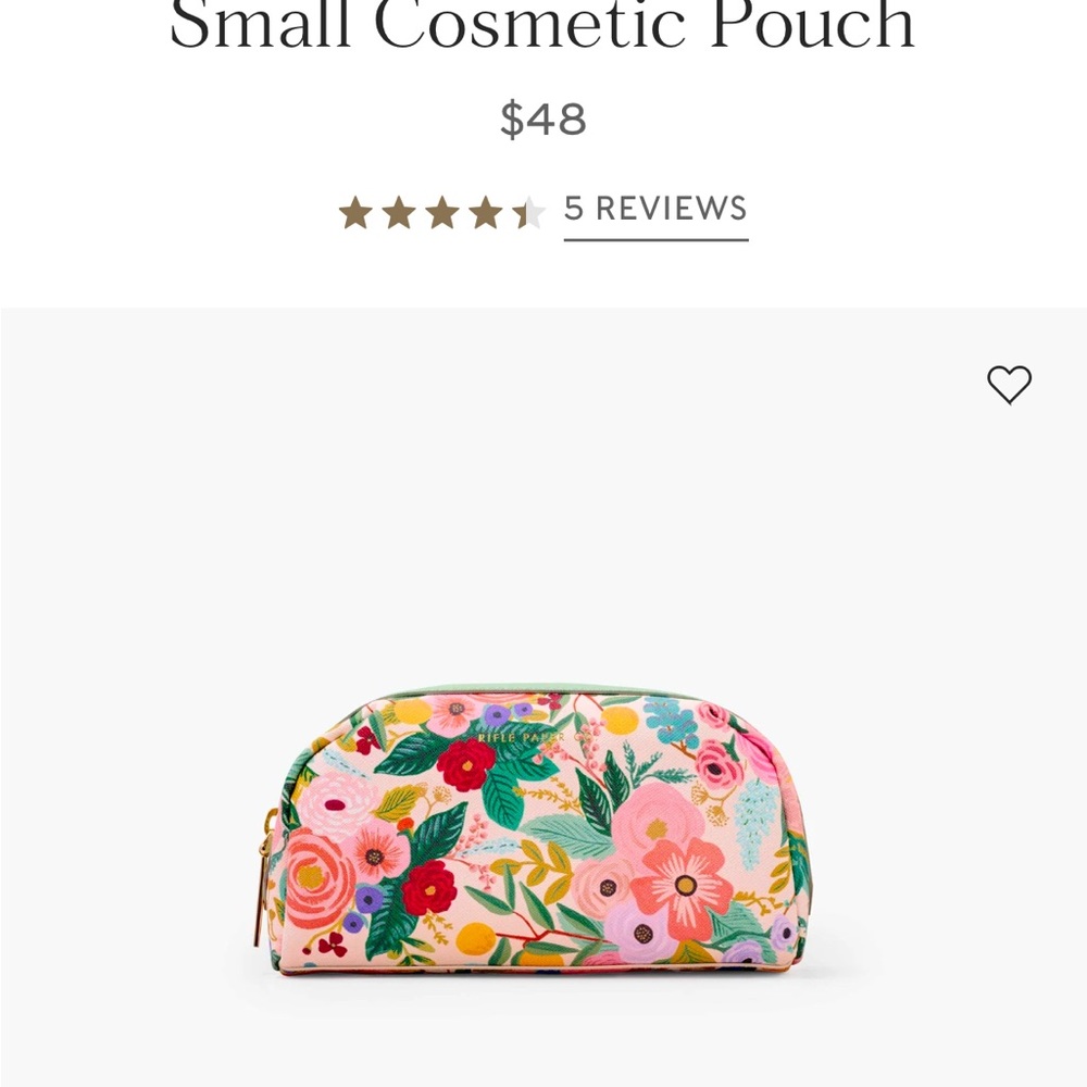 Rifle Paper Co. Floral Small Cosmetic Pouch